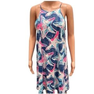 Lilly Pulitzer dress Margot Swing Dress Star Struck Indigo Print women Size S